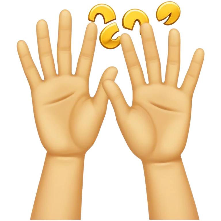 Golden comic hands emoji