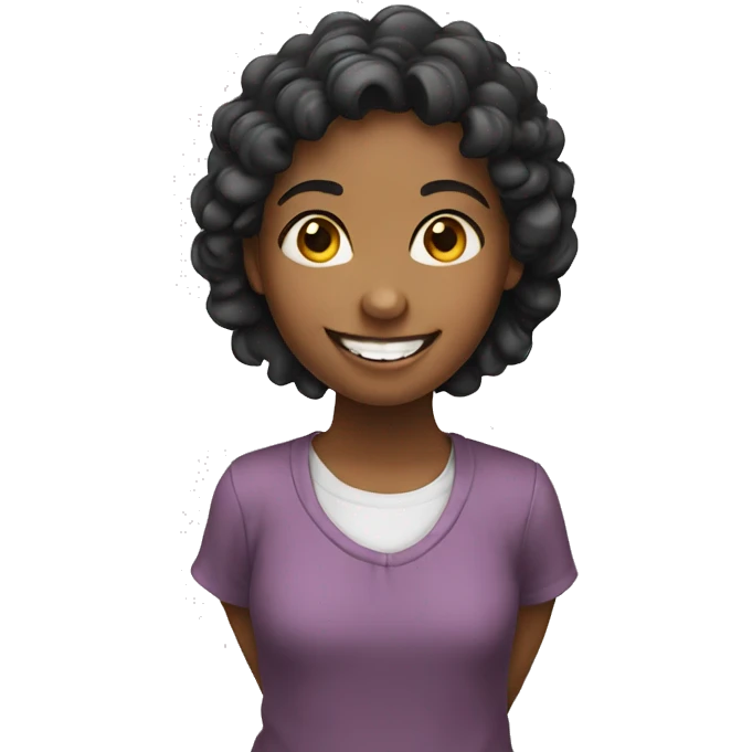 A smiling girl emoji