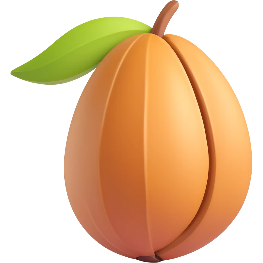 large almond kernel, realistic emoji