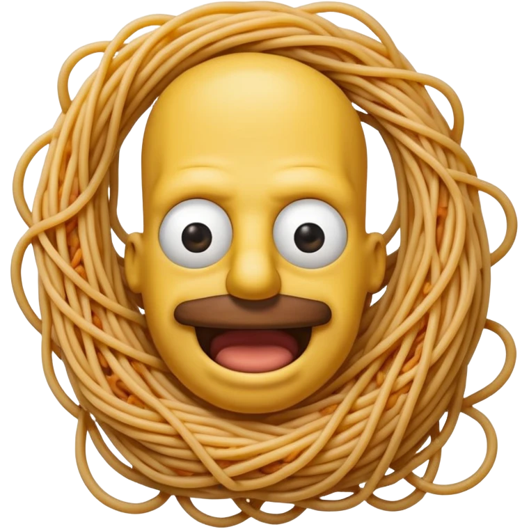 Homer Simpson spaghetti face  emoji