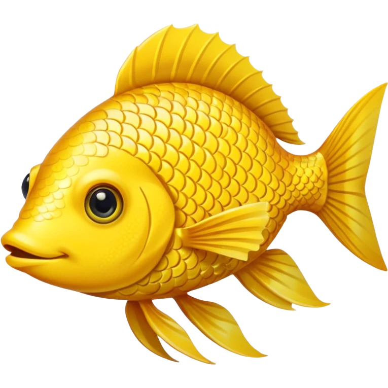yellow fish, front view emoji