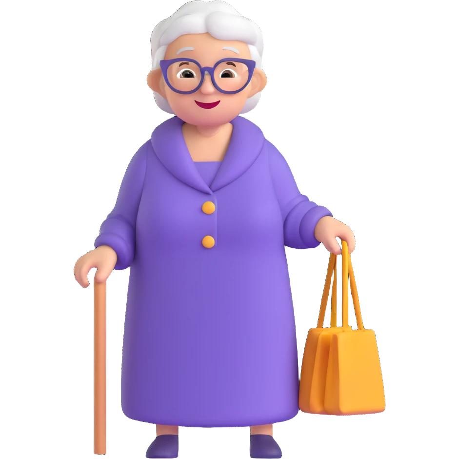 granny character emoji