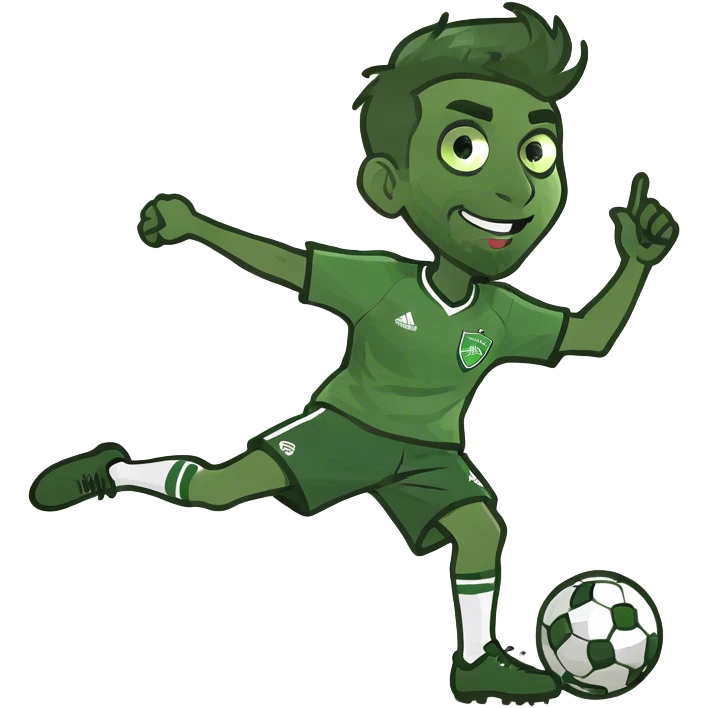 Soccer player scoring goal emoji