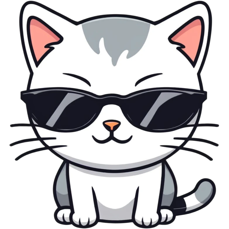 Cat with sunglasses emoji