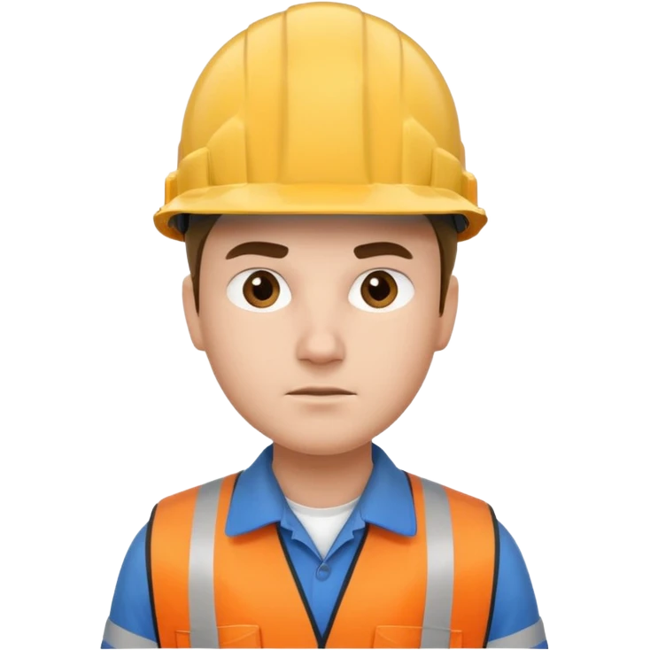 engineer, looking sideways wearing a hard hat  emoji