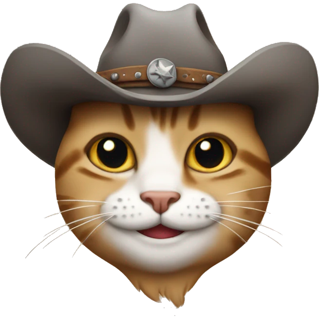 cowboy cat smilling emoji