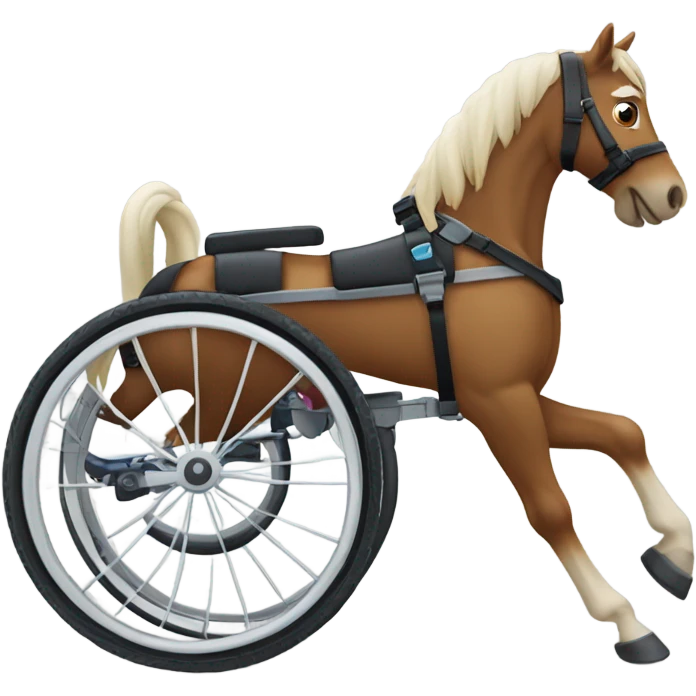 Horse in a wheelchair emoji