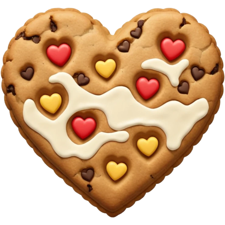 cookie shaped in a heart emoji