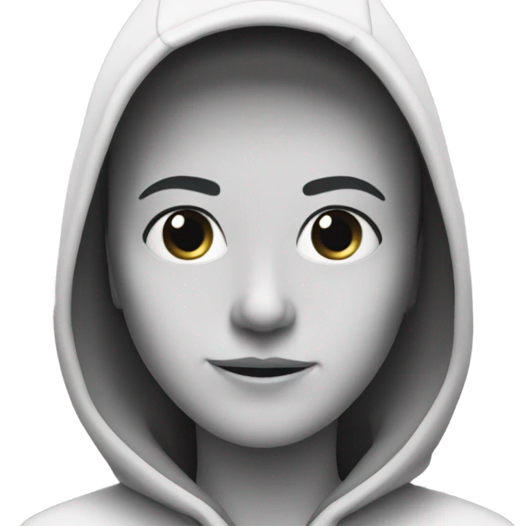 Meh face with hoody emoji