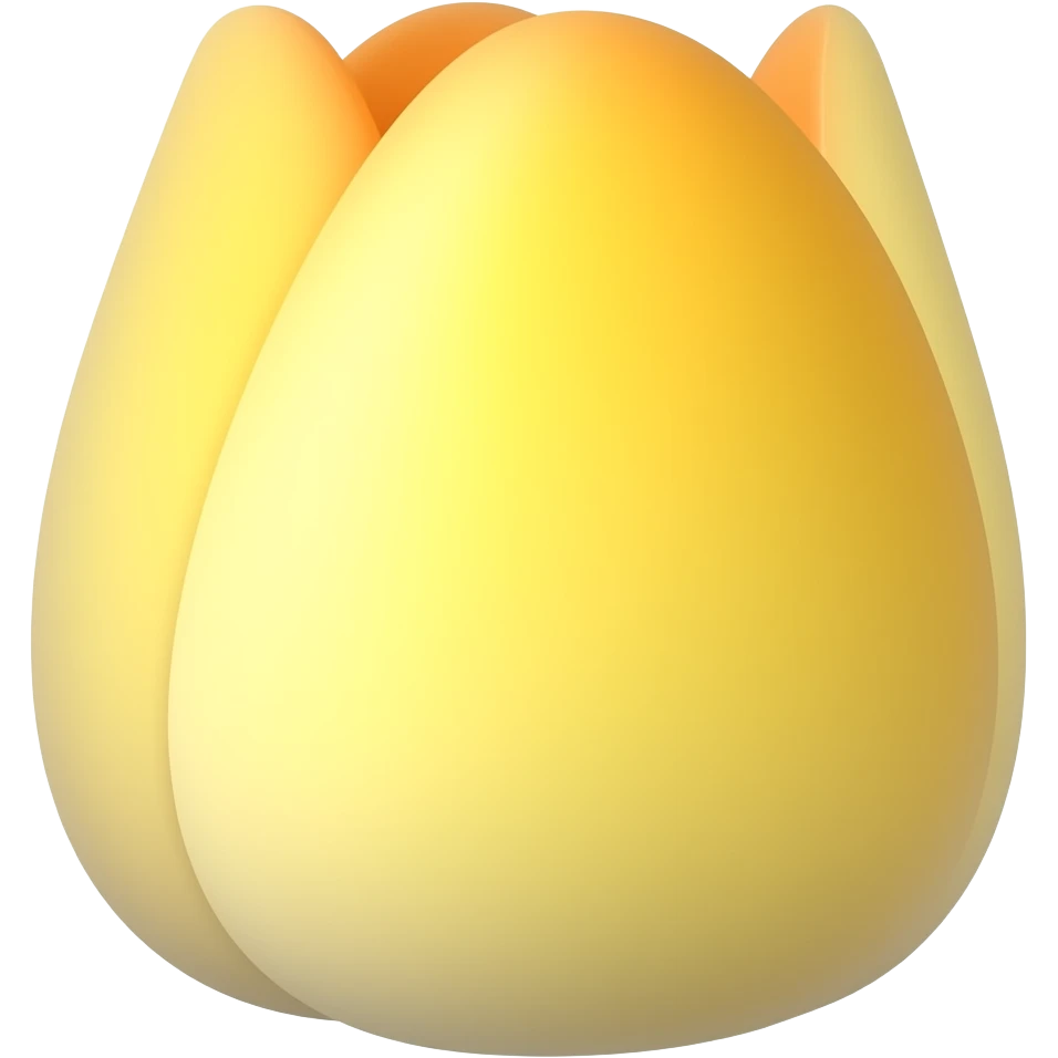 yellow tulip with orange gradient at the tip emoji