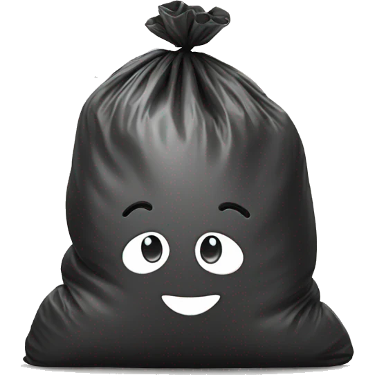garbage bag with drawstring emoji