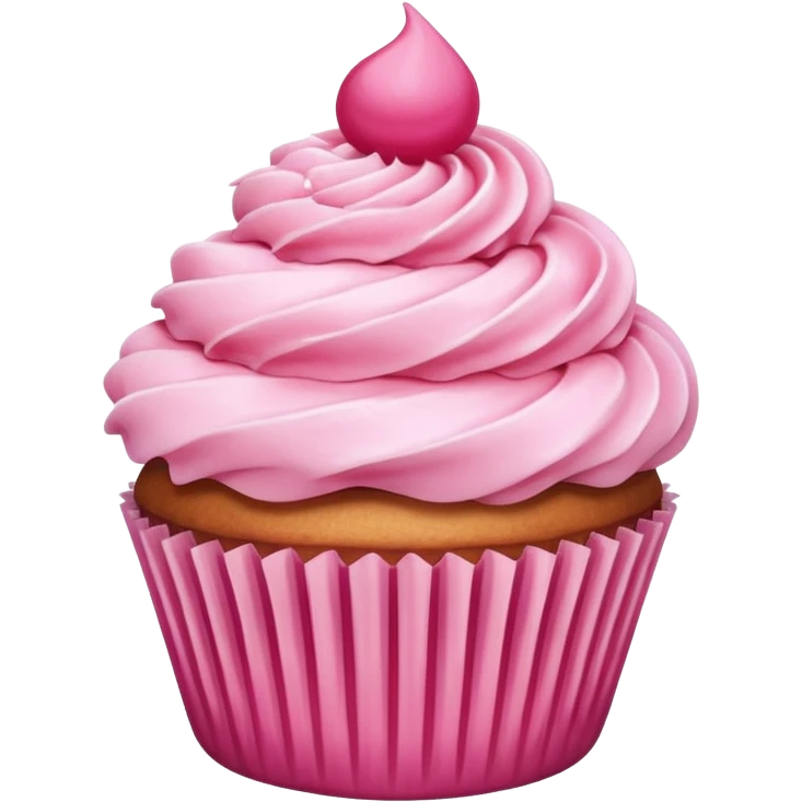 Cupcake with pink icing emoji