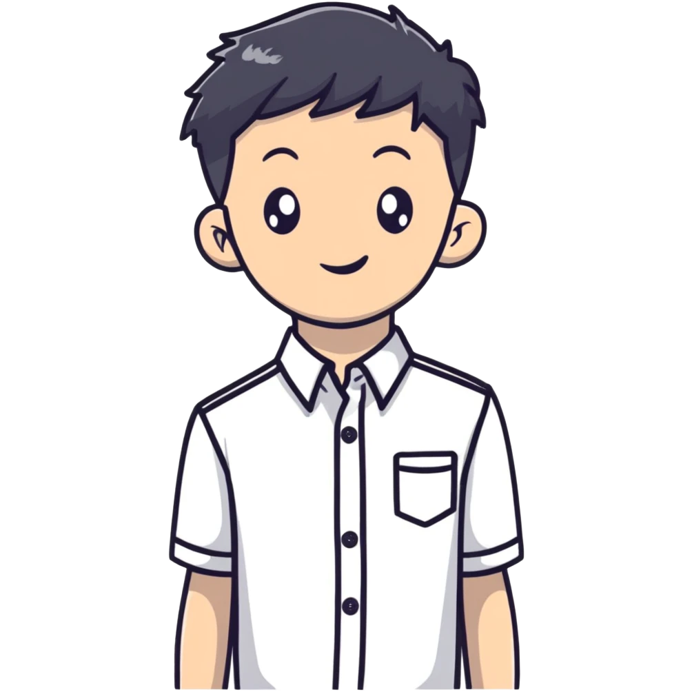 white shirt with three white buttons for a boy emoji
