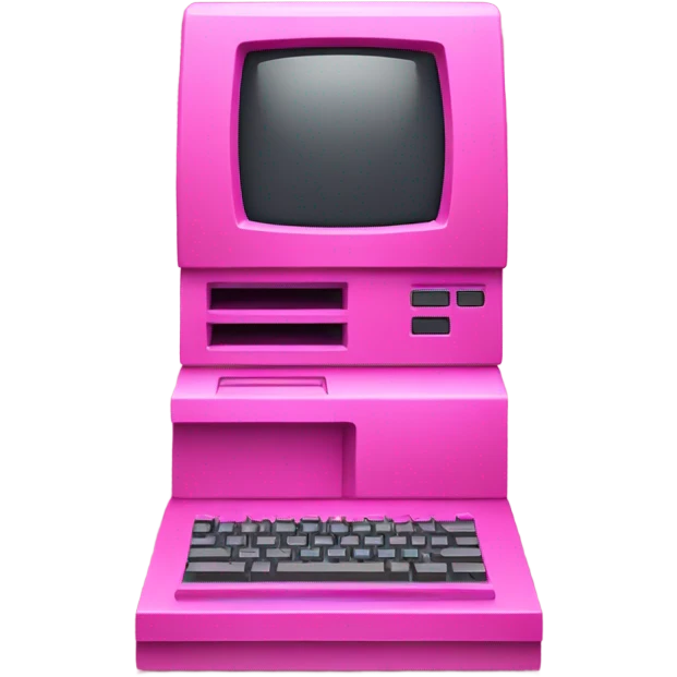 all intensive pink color macintosh computer emoji
