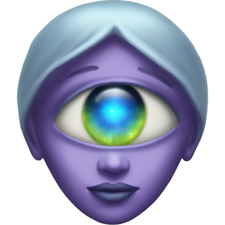 Pleiadian alien woman female third eye emoji