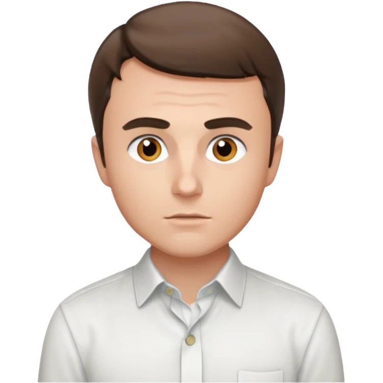 Charlie Kirk emoji with white shirt on emoji