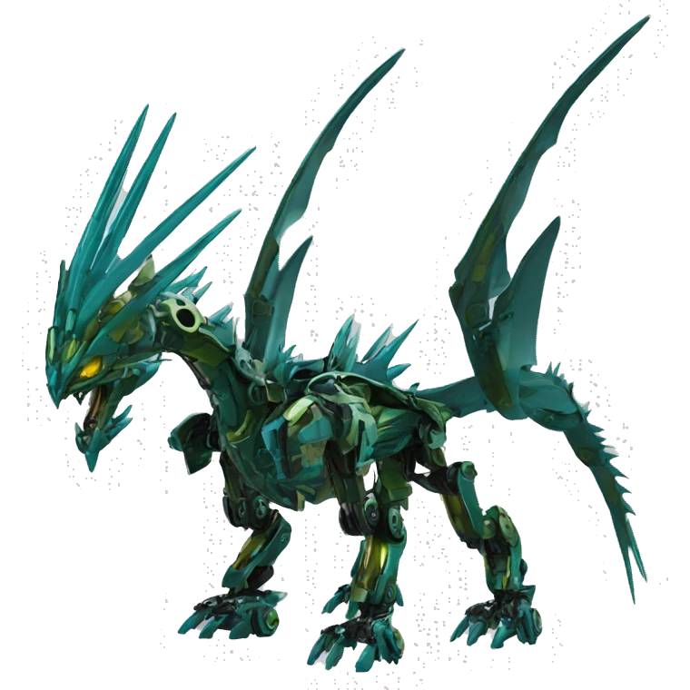 futuristic spiky dragon-Bionicle-mecha full body emoji