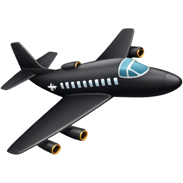 Black plane emoji