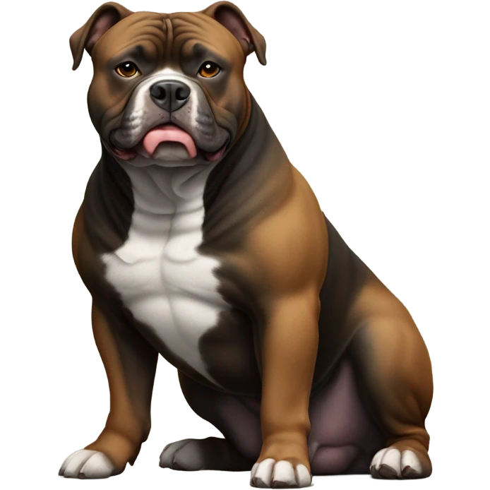 Black american bully with blunt emoji