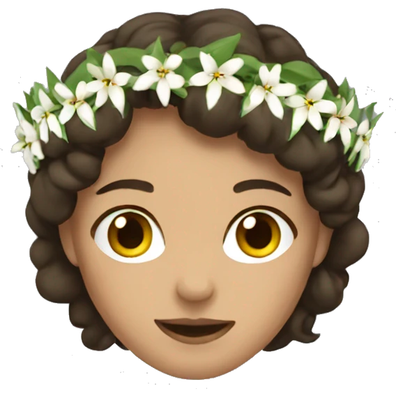 Brunette with Laurel wreath emoji