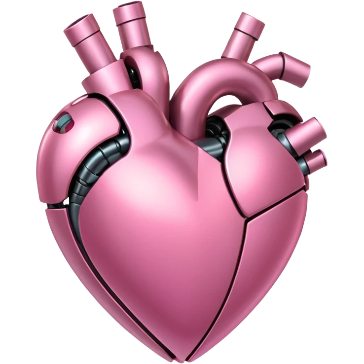 pink robotic heart emoji