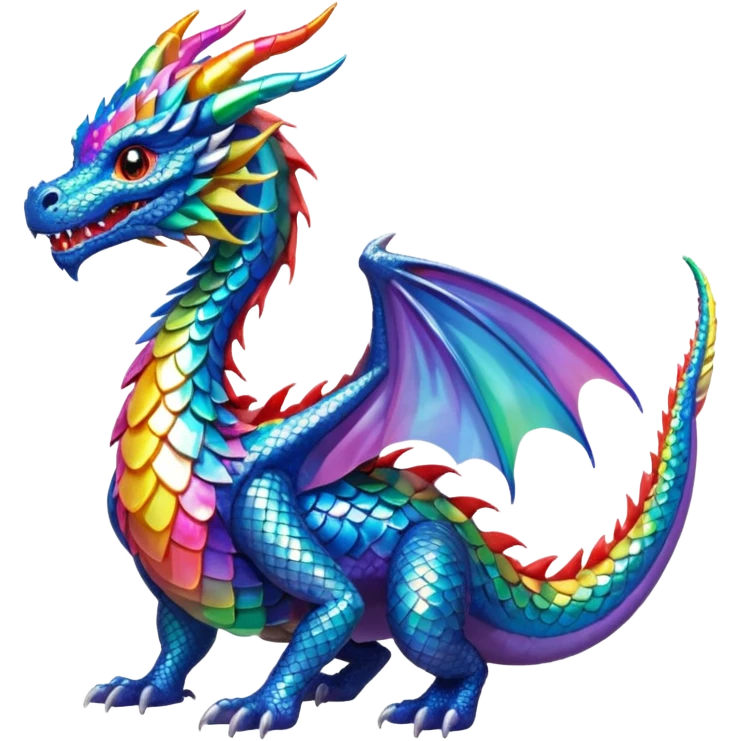 A raimbow dragon emoji