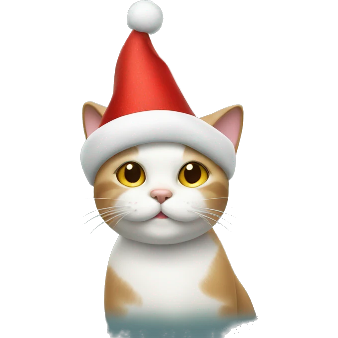 Cat with Christmas hat emoji