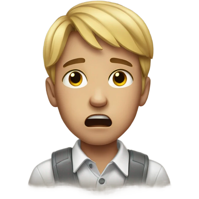 dramatic crying young boy emoji