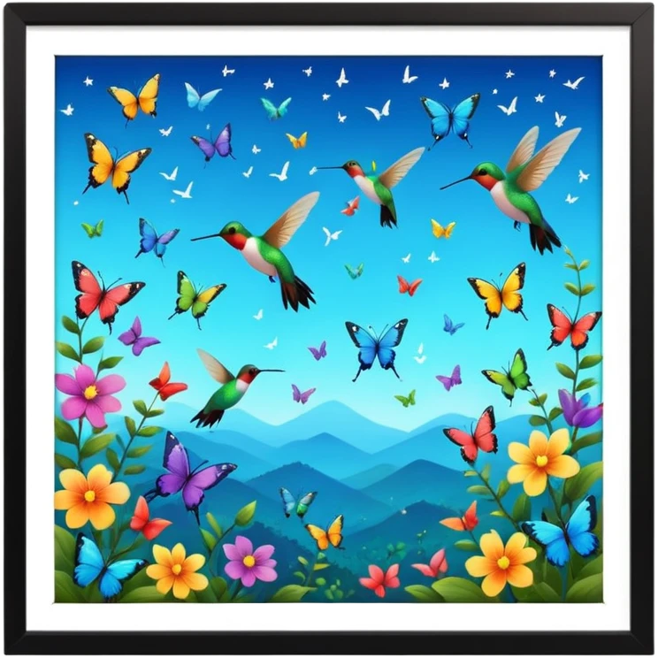 Más allá donde Cantan y danzan las mariposas y los colibrís resuenan los cantos del cielo emoji