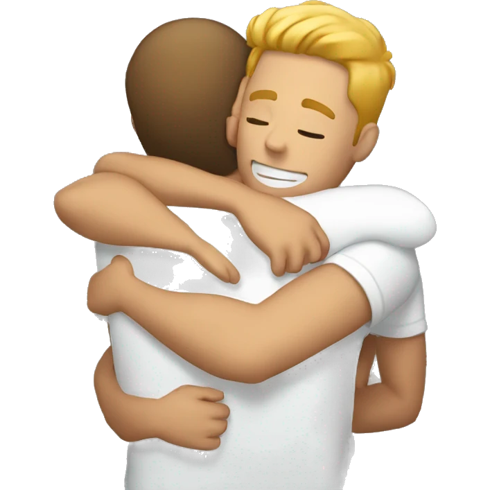 guys hugging emoji