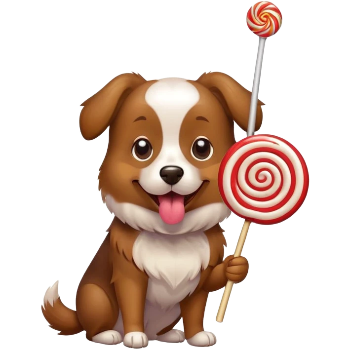 Dog with lollipop emoji