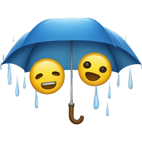 Raining  emoji