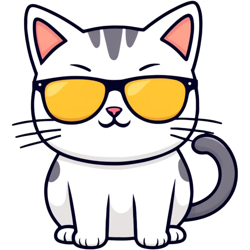 Cat with sunglasses emoji