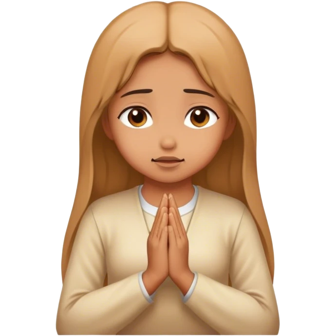 girl praying emoji
