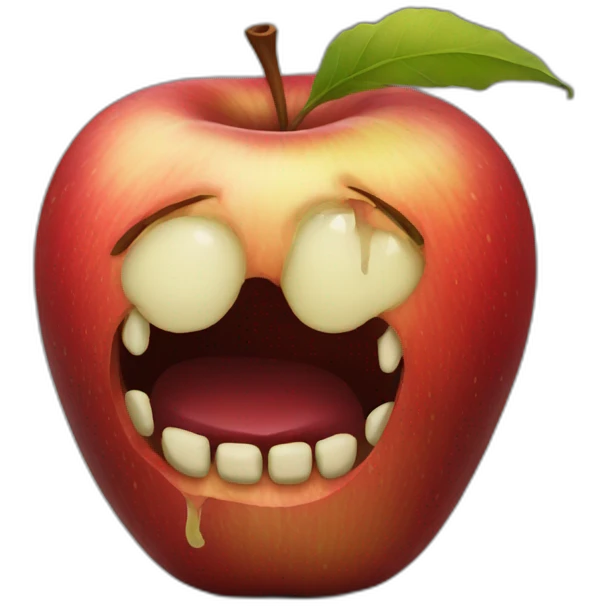 Rotten apple emoji
