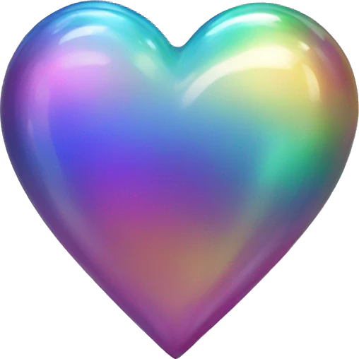 shiny iridescent scale heart emoji