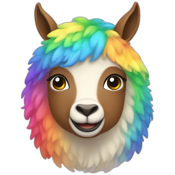 Rainbow Alpaka emoji