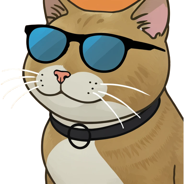 Cat with sunglasses emoji