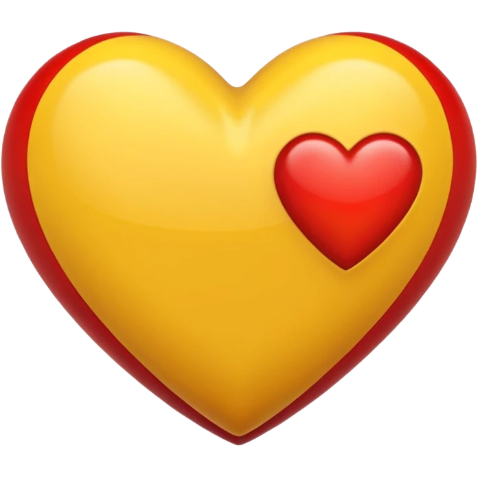 Sarı kırmızı kalp emoji