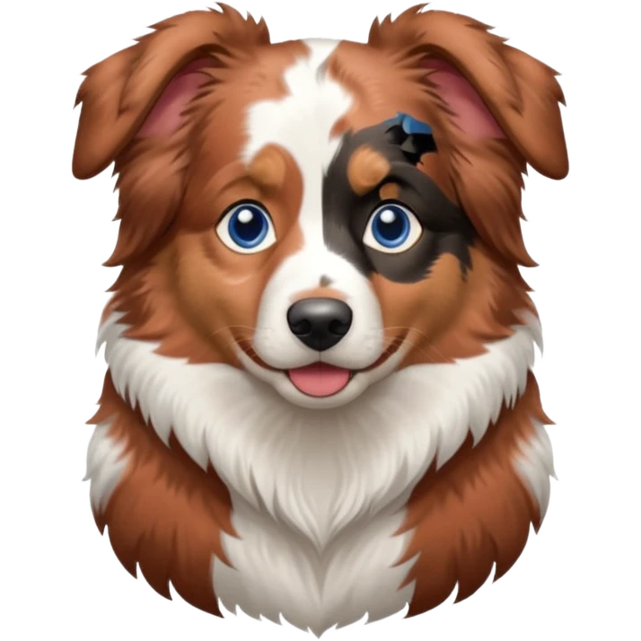 Red merle australian shepherd with blue eyes emoji
