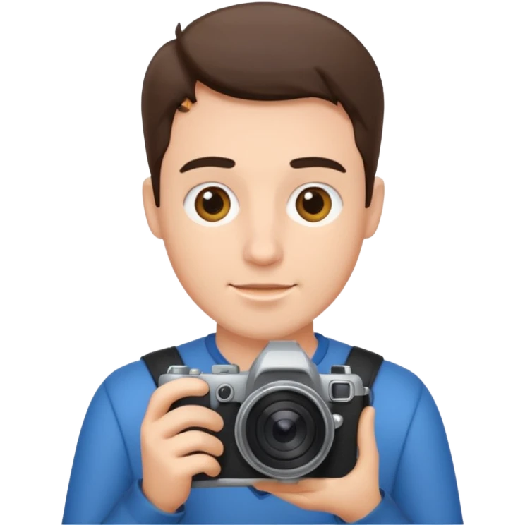 мужчина с фотоаппаратом в руках emoji