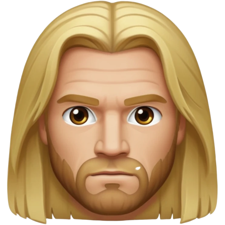 Triple H with hazel eyes, long blonde hair emoji