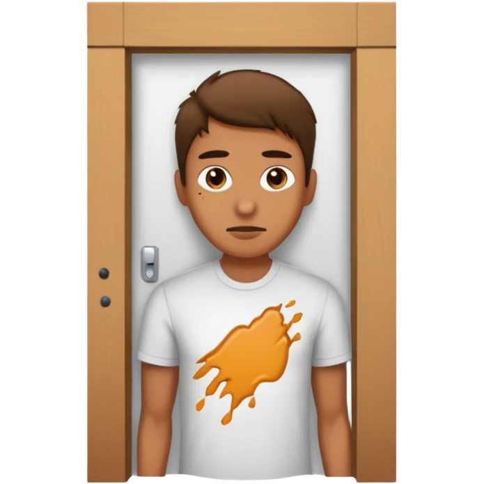 человек зацепился кофтой о дверной косяк\ emoji