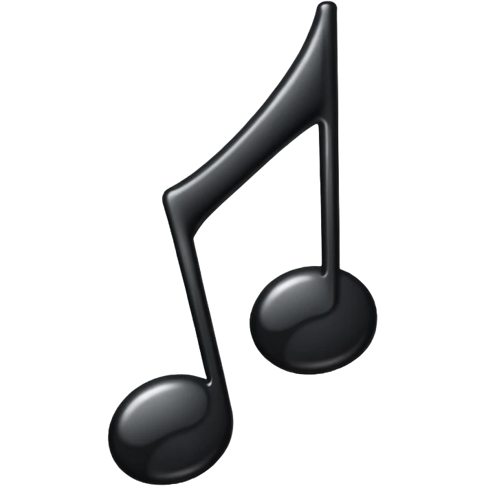 black music note emoji