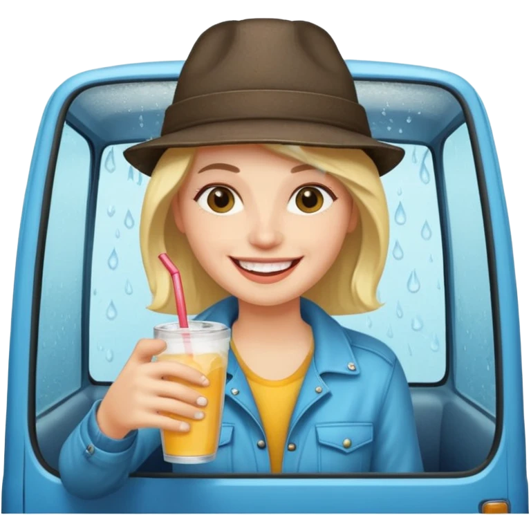 circus Rockstar drinking colddrink van  emoji