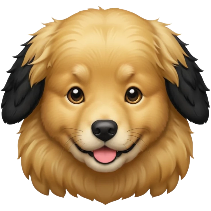 Black golden retriever  emoji