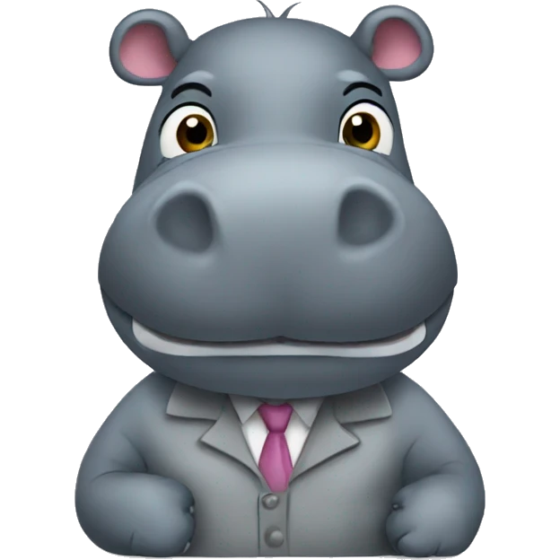A hippo as a teacher emoji
