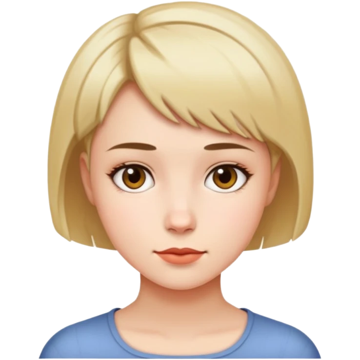 Chica con pelo corto emoji