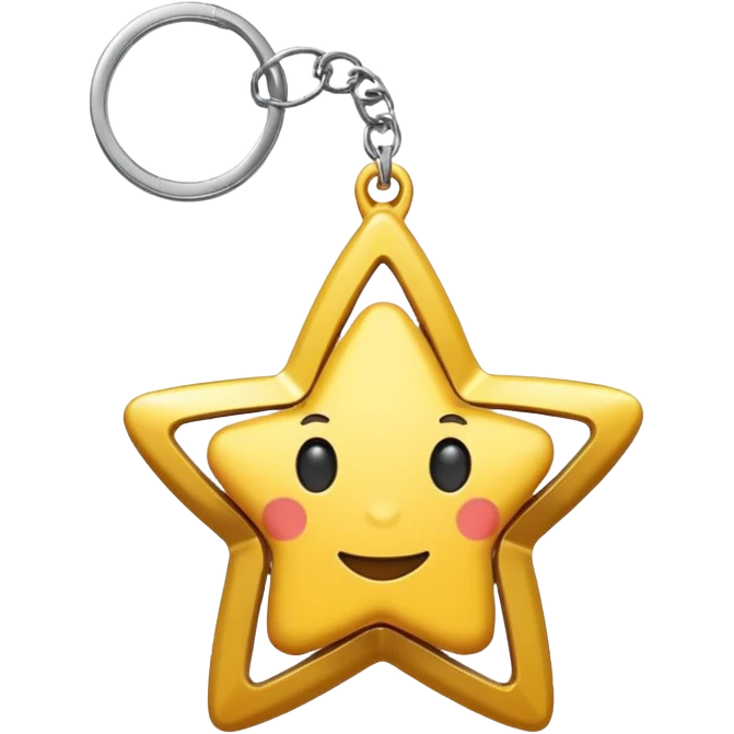 star shaped keychain emoji