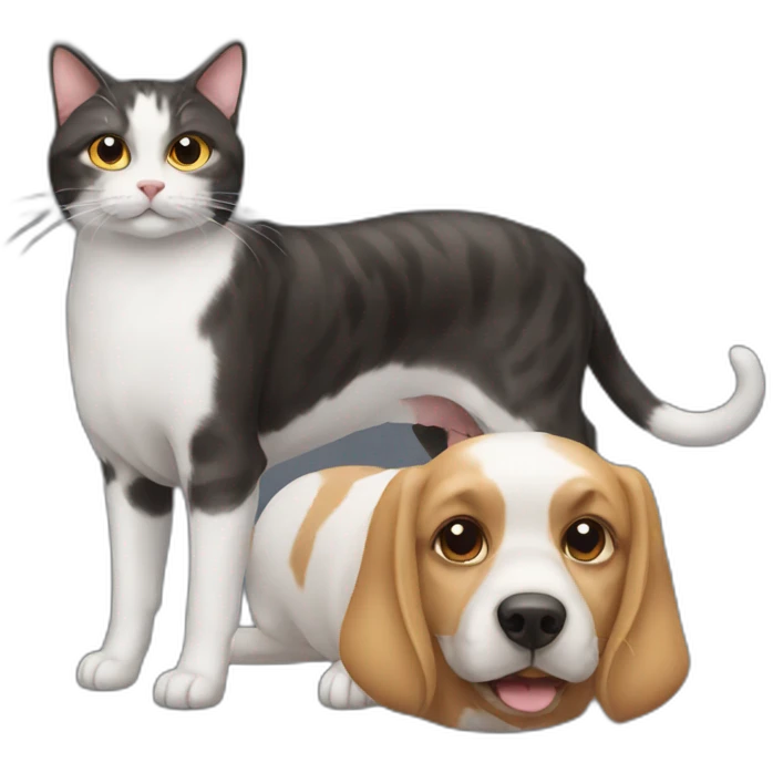 cat and dog emoji